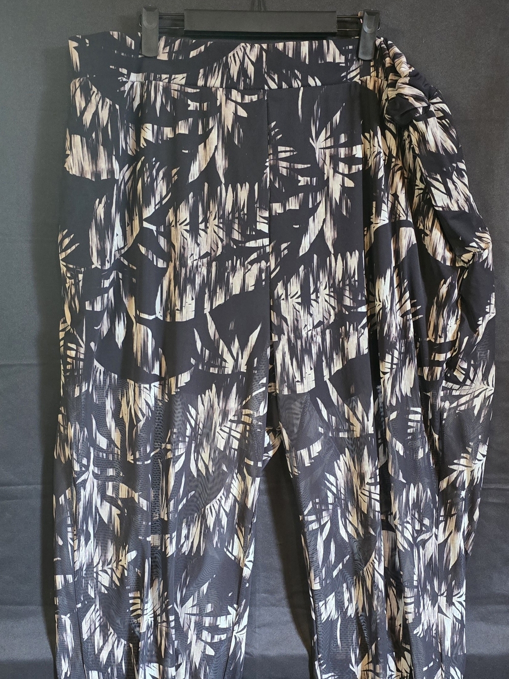 Nina Parker Printed Mesh Wide-Leg Daytime Pants